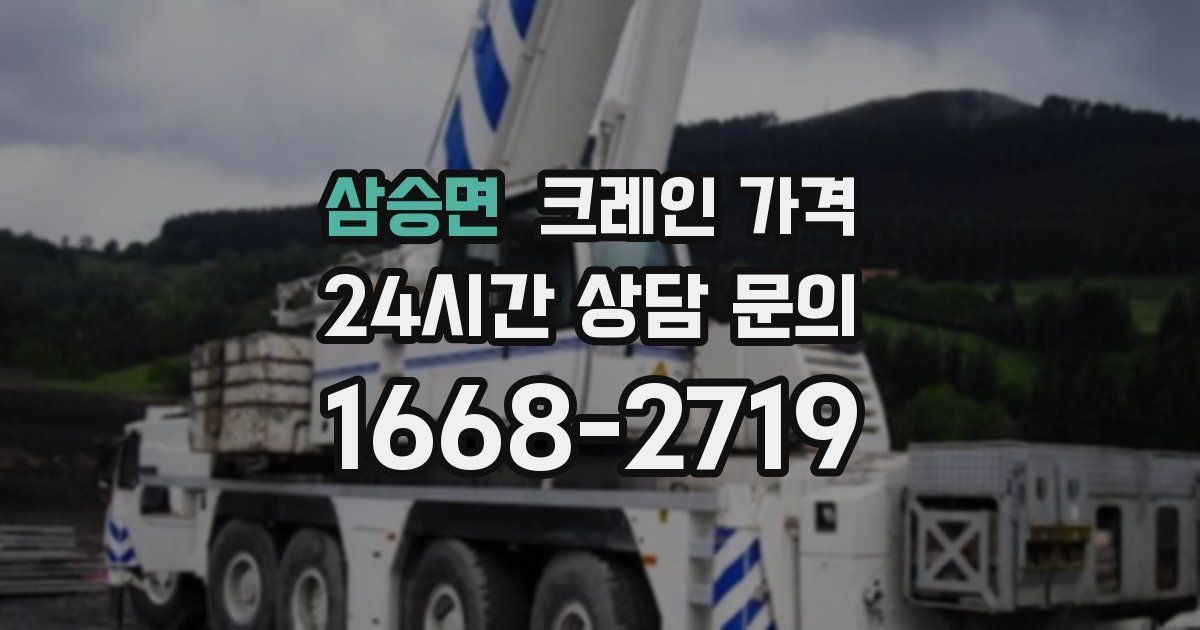 삼승면 크레인 가격