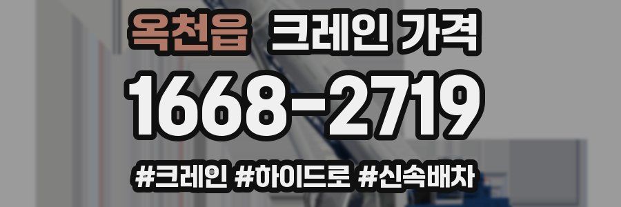 옥천읍 크레인 가격
