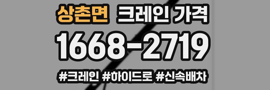 상촌면 크레인 가격