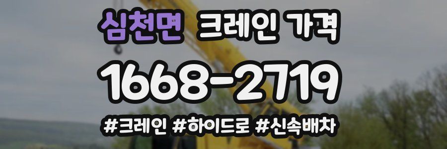 심천면 크레인 가격