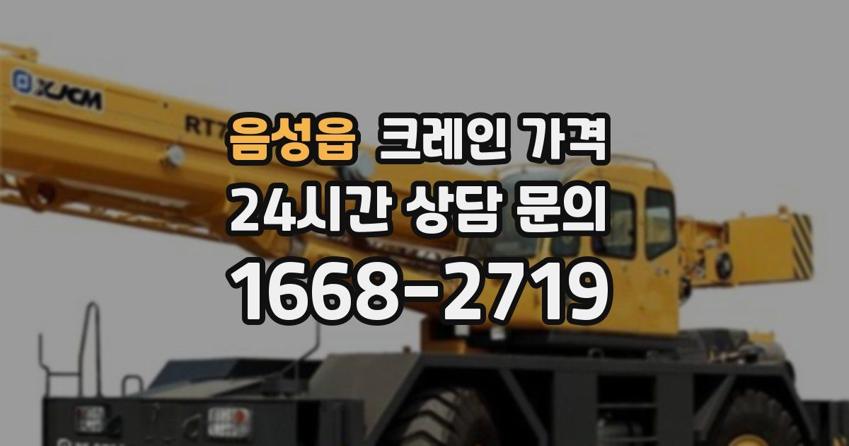음성읍 크레인 가격