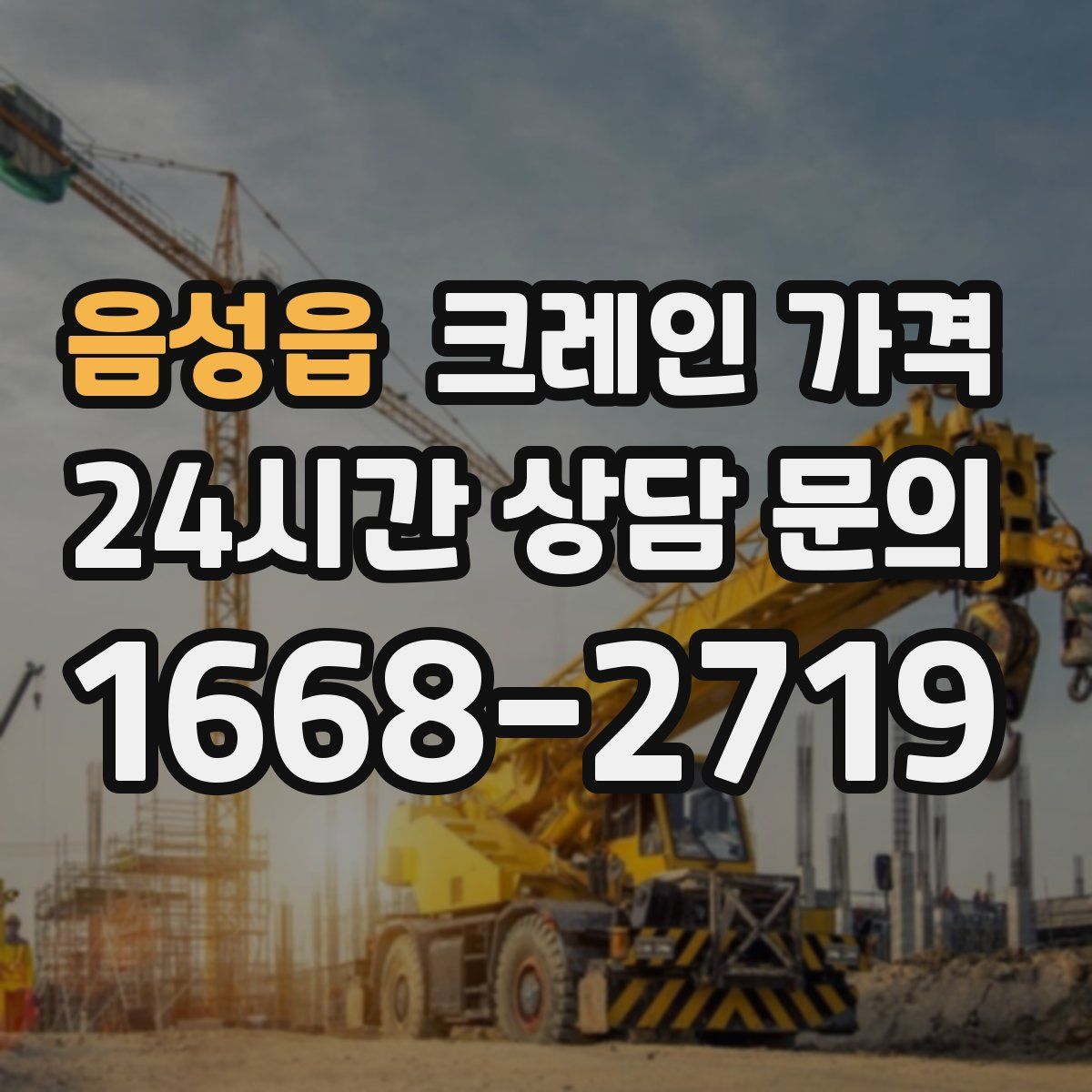 음성읍 크레인 가격