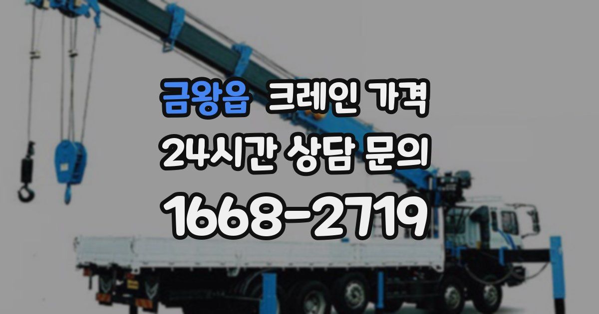 금왕읍 크레인 가격
