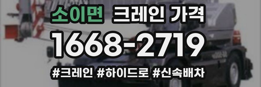 소이면 크레인 가격