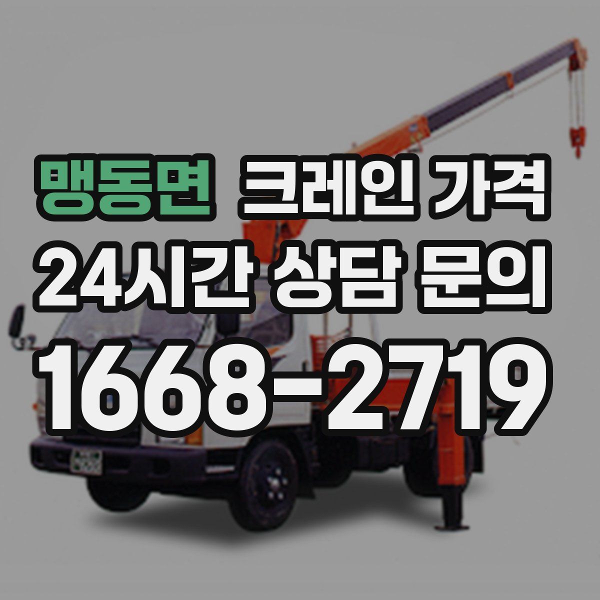 맹동면 크레인 가격