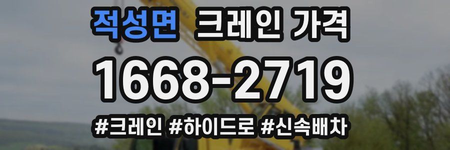 적성면 크레인 가격