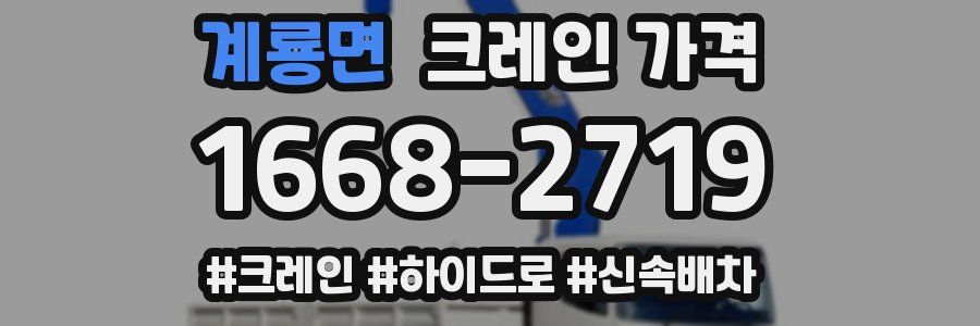 계룡면 크레인 가격