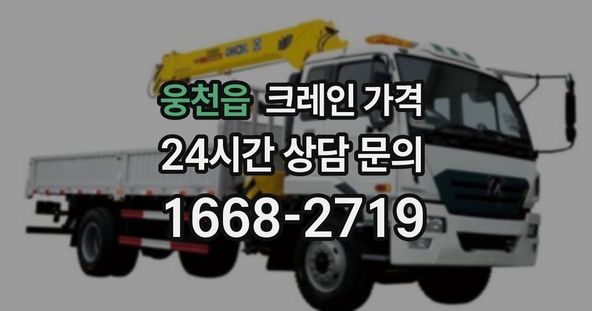 웅천읍 크레인 가격