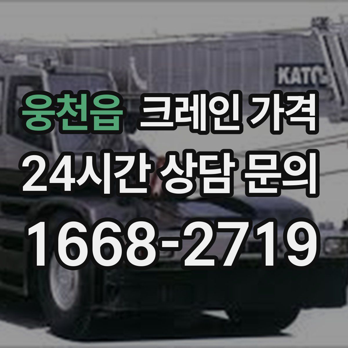 웅천읍 크레인 가격