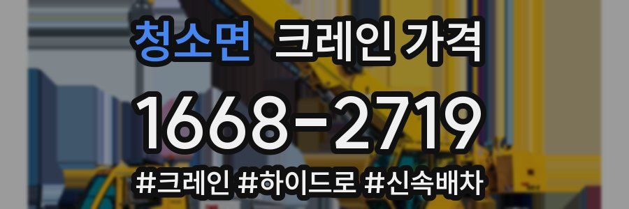 청소면 크레인 가격