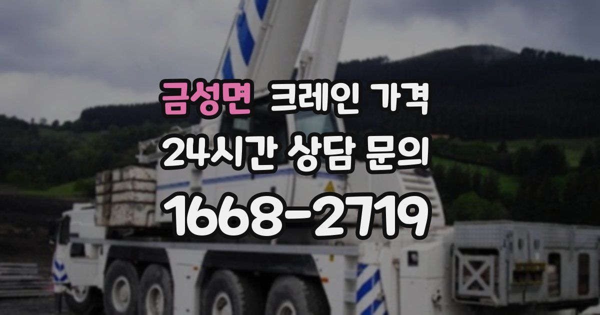 금성면 크레인 가격