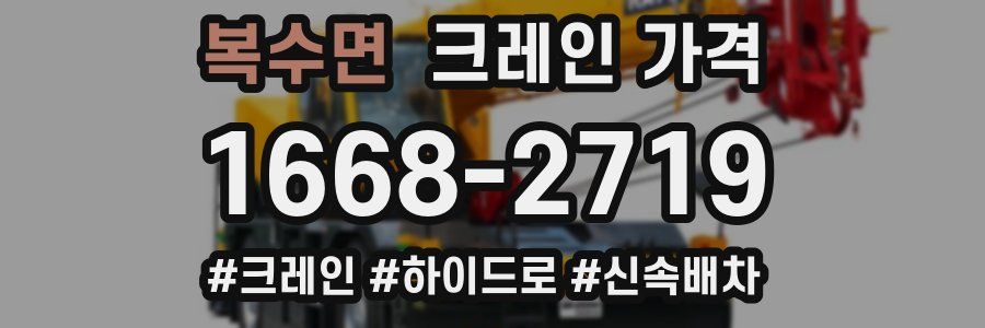 복수면 크레인 가격