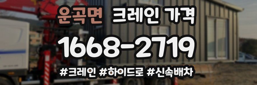 운곡면 크레인 가격