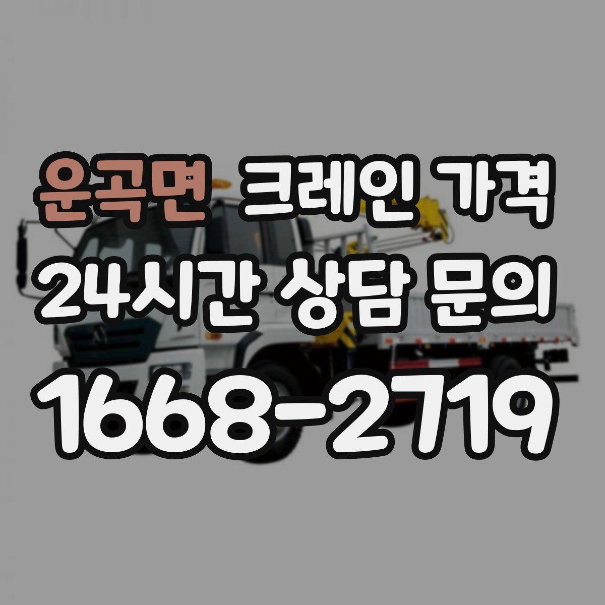 운곡면 크레인 가격