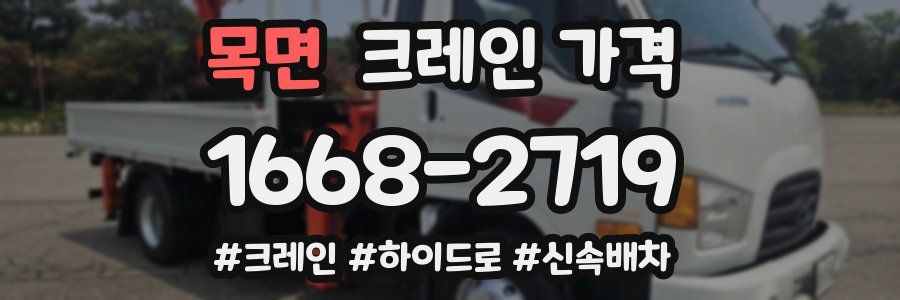 목면 크레인 가격