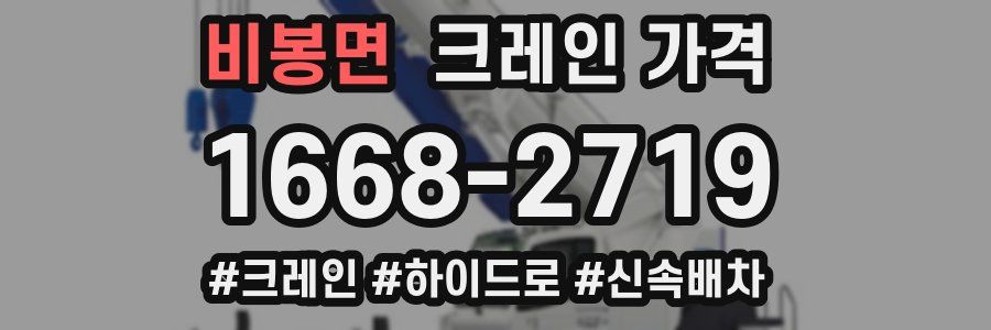비봉면 크레인 가격