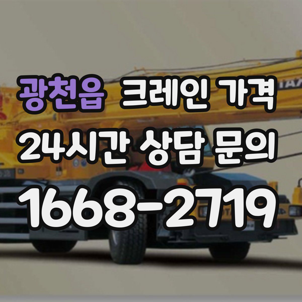 광천읍 크레인 가격