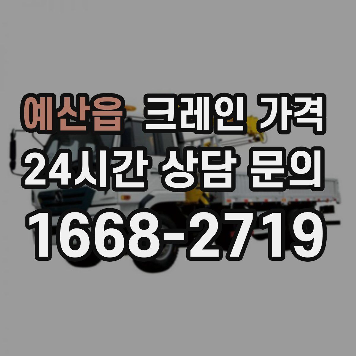 예산읍 크레인 가격