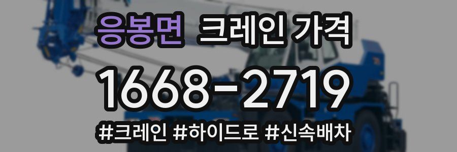 응봉면 크레인 가격