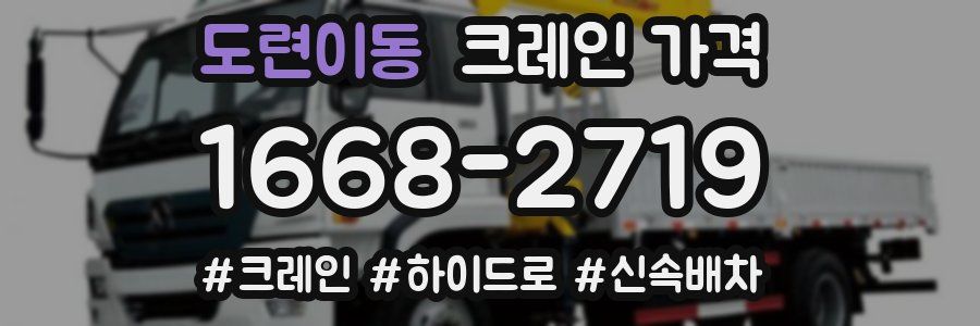 도련이동 크레인 가격