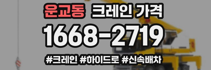 운교동 크레인 가격