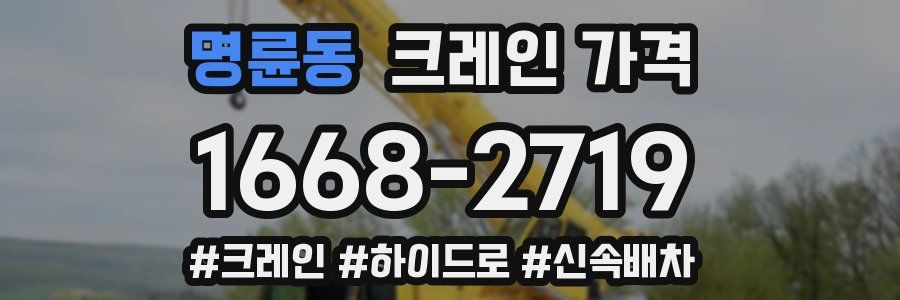 명륜동 크레인 가격