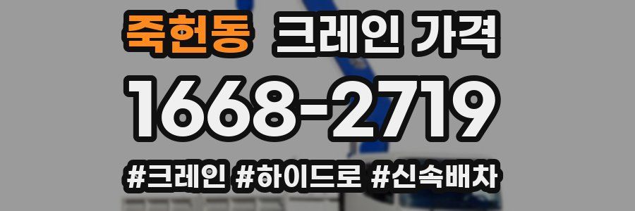 죽헌동 크레인 가격
