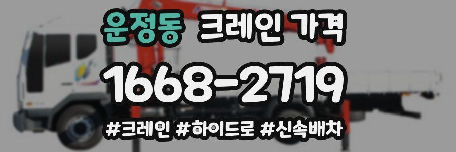 운정동 크레인 가격