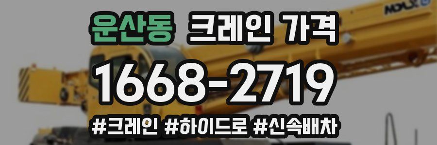 운산동 크레인 가격