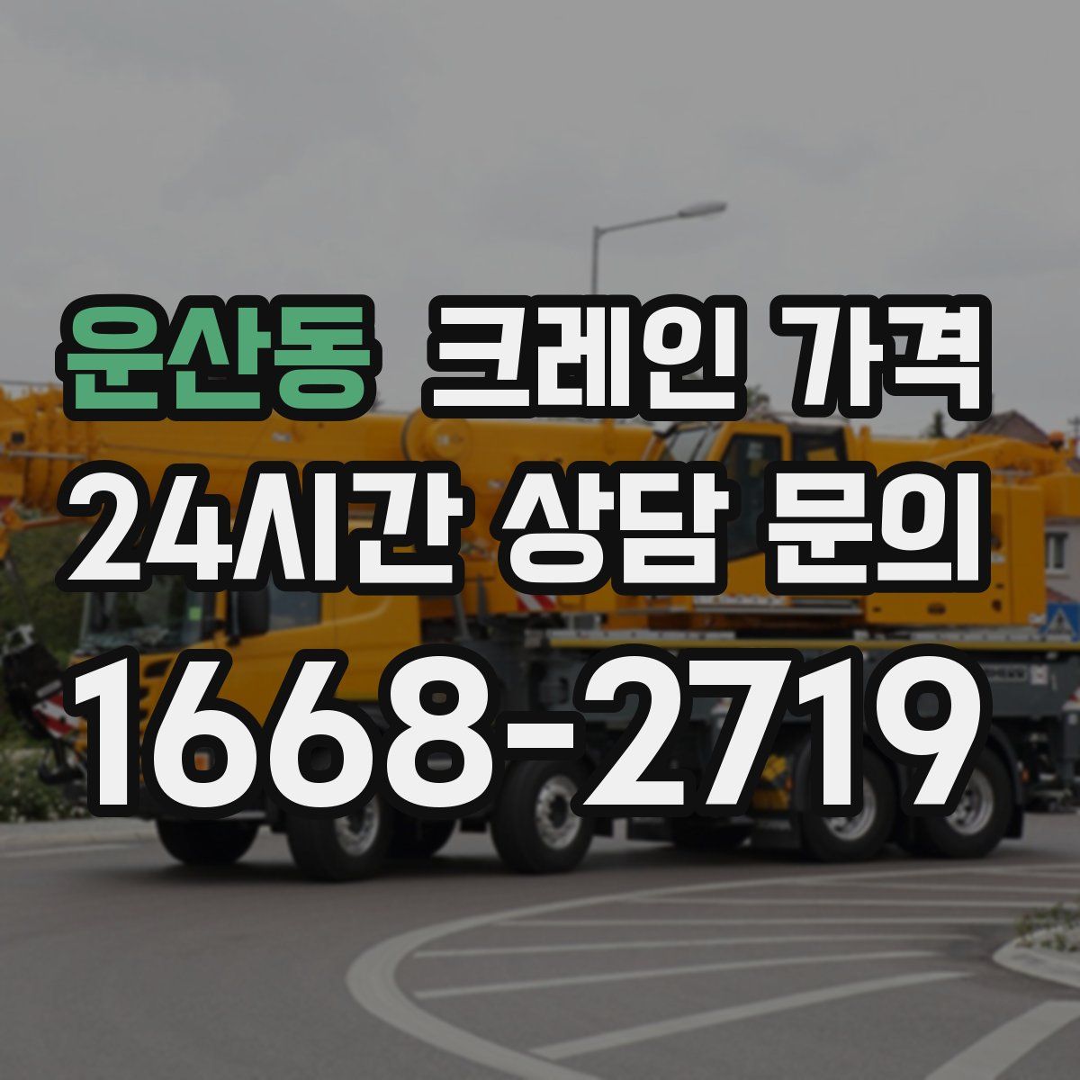 운산동 크레인 가격