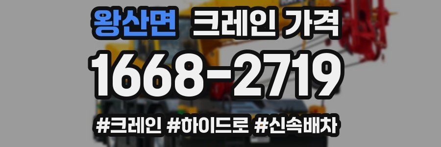 왕산면 크레인 가격