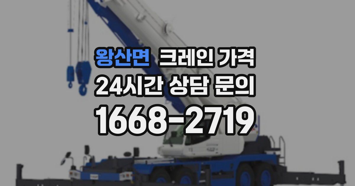 왕산면 크레인 가격