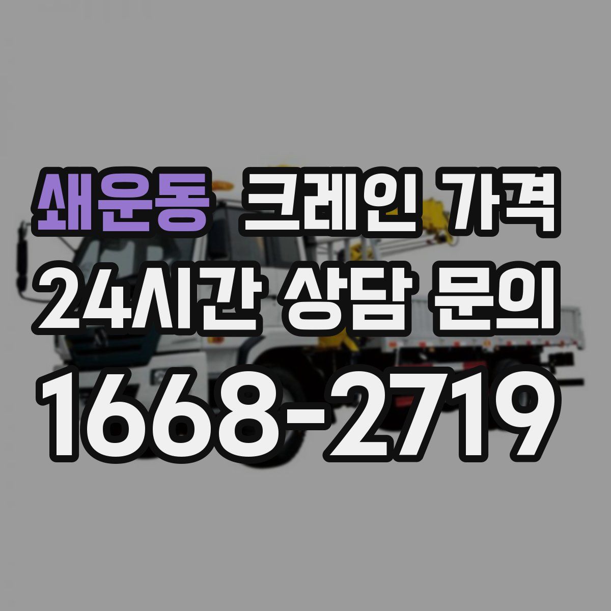 쇄운동 크레인 가격
