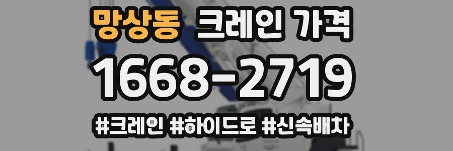 망상동 크레인 가격