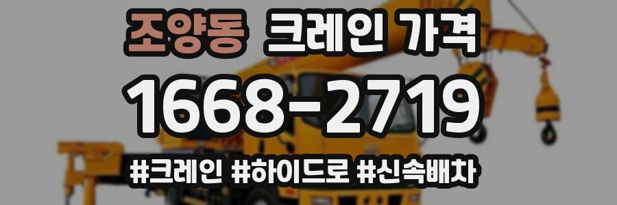 조양동 크레인 가격
