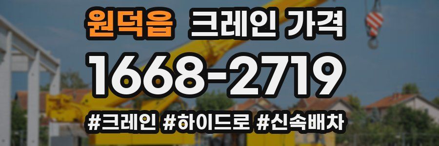 원덕읍 크레인 가격