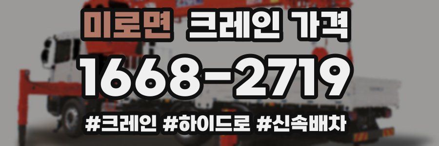 미로면 크레인 가격