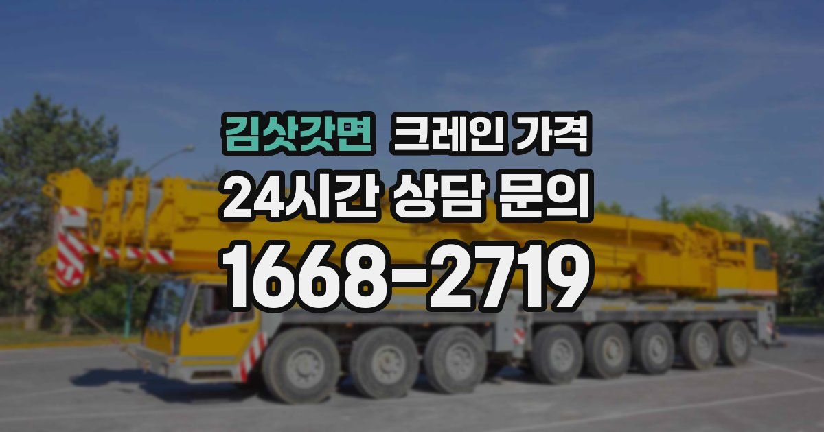 김삿갓면 크레인 가격