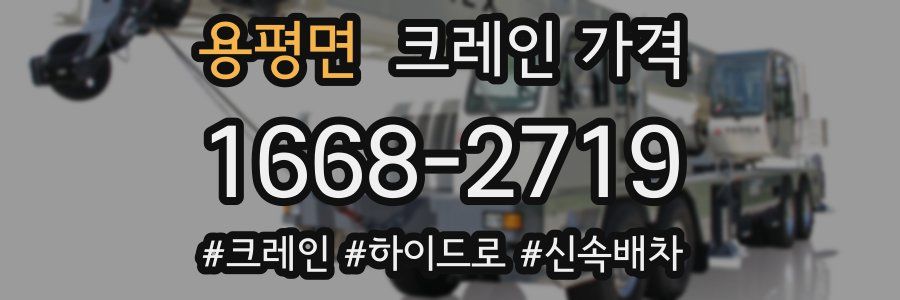 용평면 크레인 가격