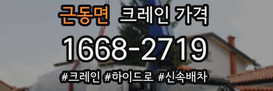근동면 크레인 가격