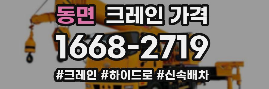 동면 크레인 가격
