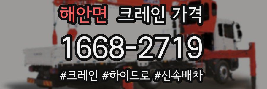 해안면 크레인 가격