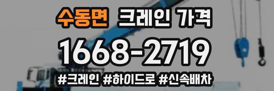 수동면 크레인 가격