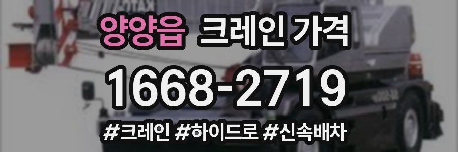 양양읍 크레인 가격