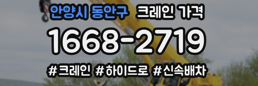 안양시 동안구 크레인 가격