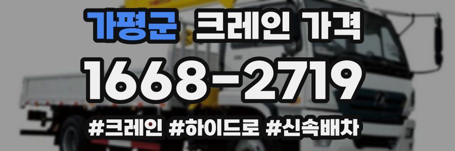 가평군 크레인 가격