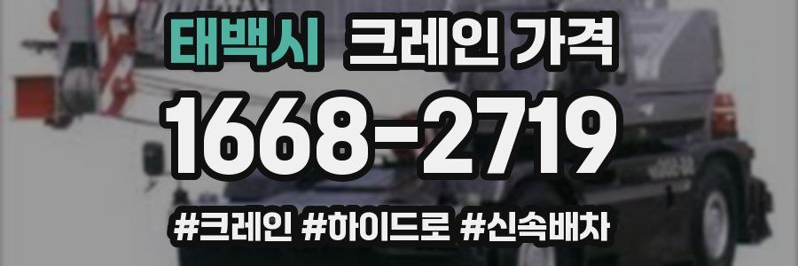 태백시 크레인 가격