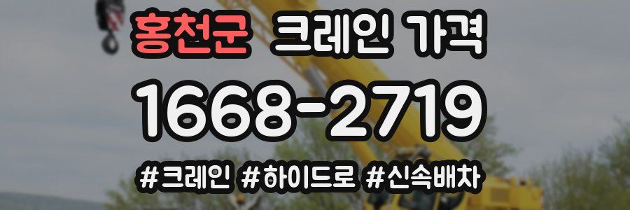 홍천군 크레인 가격