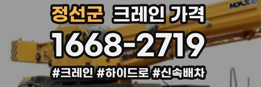 정선군 크레인 가격