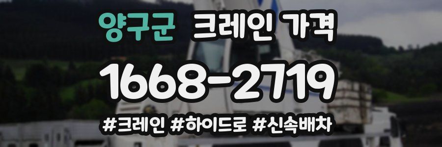 양구군 크레인 가격